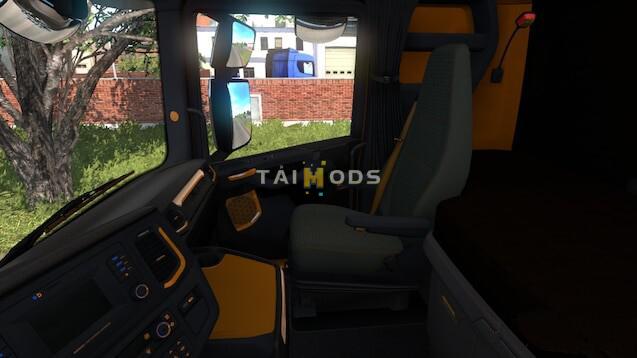 ETS2 - Scania Black - Orange Interior V1.0 (1.39.x) ETS2 - Scania Black - Orange Interior V1.0 (1.39.x)