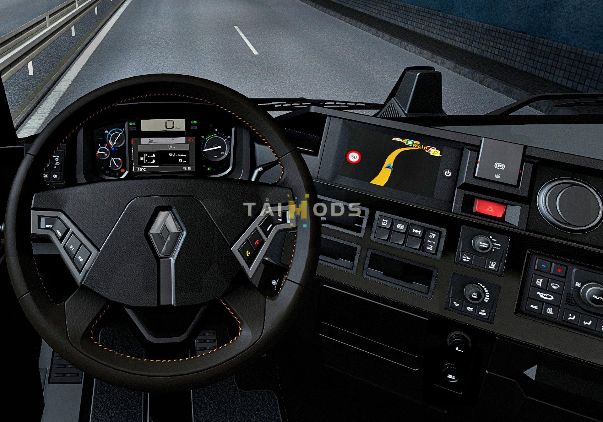 ETS2 - Renault Range T Dark Interior V1.1 (1.39.x) ETS2 - Renault Range T Dark Interior V1.1 (1.39.x)