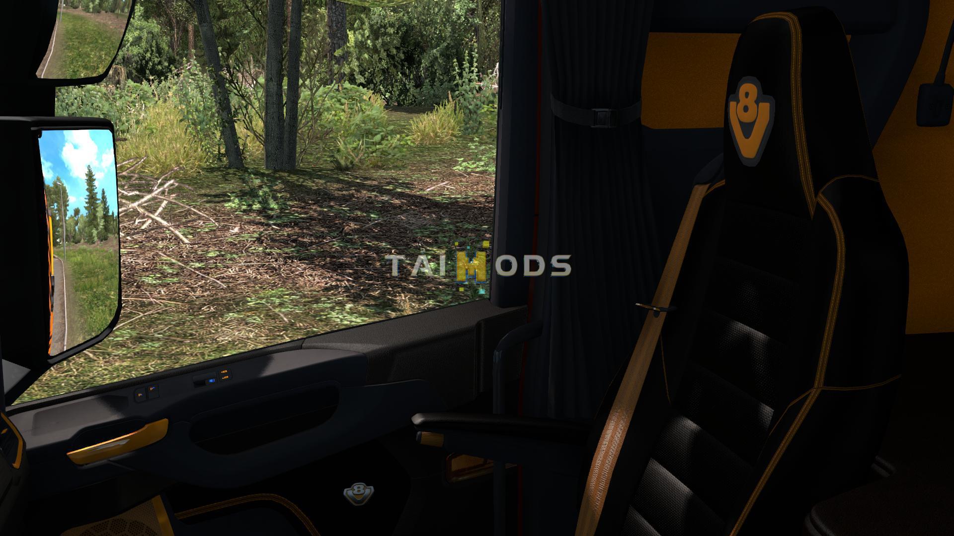 ETS2 - Scania Next Gen R&S Black - Yellow Interior (1.35.X) ETS2 - Scania Next Gen R&S Black - Yellow Interior (1.35.X)