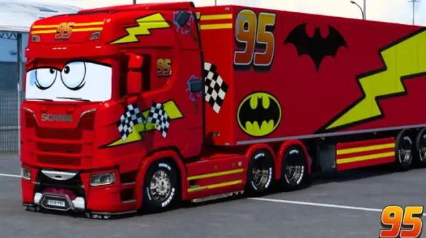ETS2 - Cars Lightning McQueen Truck Skin ETS2 - Cars Lightning McQueen Truck Skin