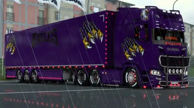 ETS2 - Scania Bright Purple Eagle Skin ETS2 - Scania Bright Purple Eagle Skin