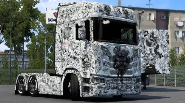 ETS2 - Scania Samurai Woman Skin ETS2 - Scania Samurai Woman Skin