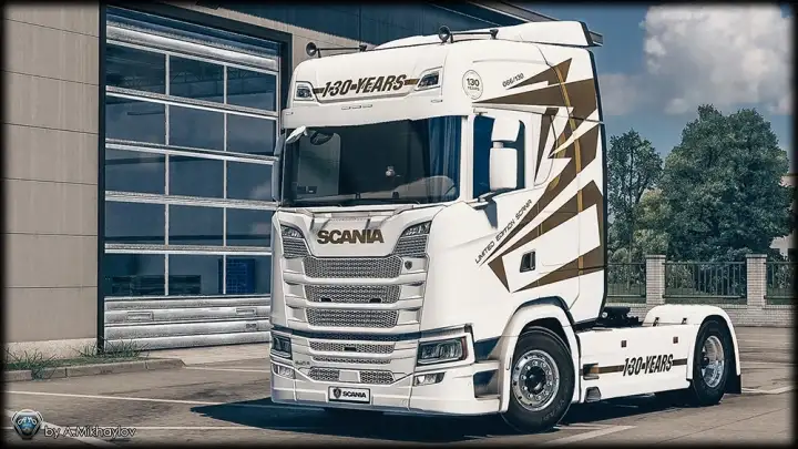 ETS2 - 4K 8K Scania S Limited Edition 130 Years Skin Pack (1.40.x) ETS2 - 4K 8K Scania S Limited Edition 130 Years Skin Pack (1.40.x)