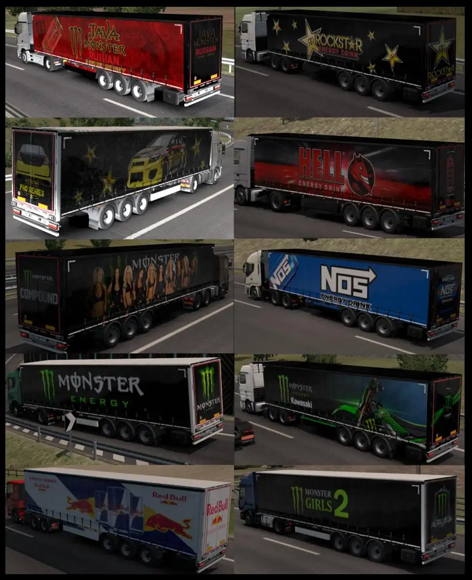 ETS2 - Rockstar Energy Skin Pack V1 (1.37.x) ETS2 - Rockstar Energy Skin Pack V1 (1.37.x)