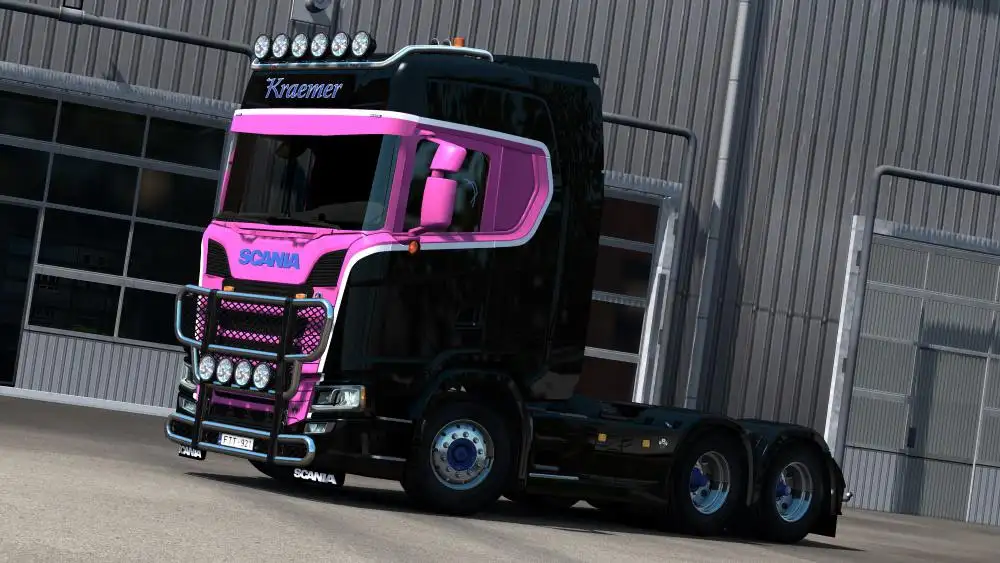 ETS2 - Scania S Paintable Kraemer Transport Reuver Skin (1.36.x) ETS2 - Scania S Paintable Kraemer Transport Reuver Skin (1.36.x)