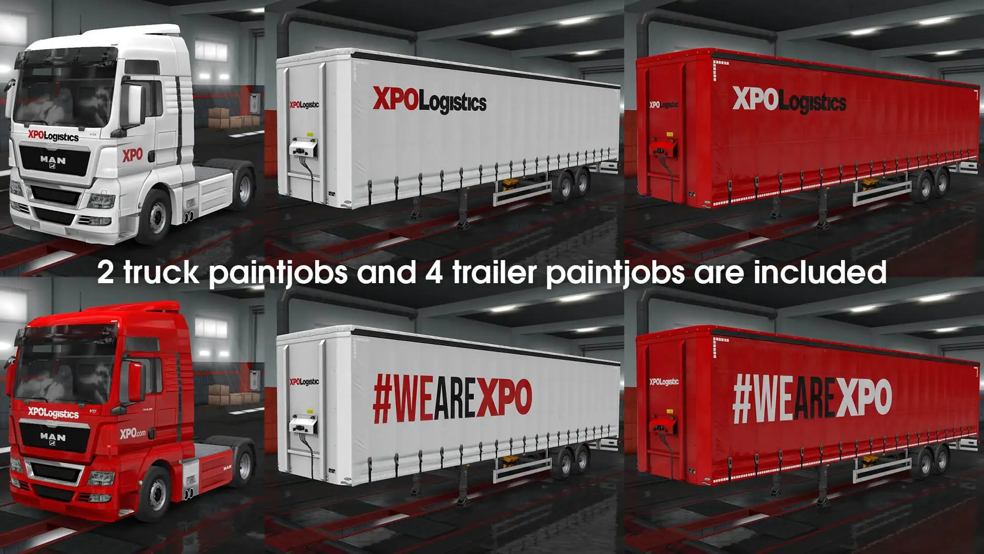 ETS2 - XPO Logistics Paintjob Pack V1.0 (1.35.X) ETS2 - XPO Logistics Paintjob Pack V1.0 (1.35.X)