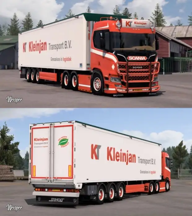 ETS2 - Scania R & S Kleinjan Transport Skin Pack ETS2 - Scania R & S Kleinjan Transport Skin Pack