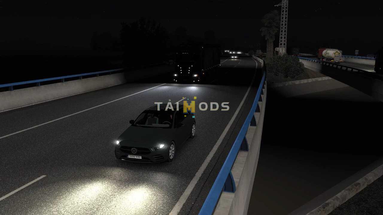 ETS2 - Brighter Low Beam & Reverse Lights V1.53.250313 (1.54.x)