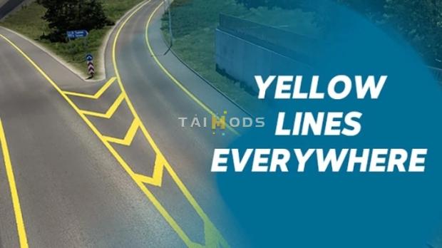 ETS2 - Yellow Road Markings (1.46.x)