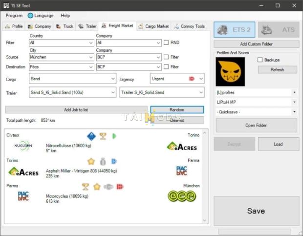 ETS2 - TS SaveEditor Tool V0.3 (1.43.x)