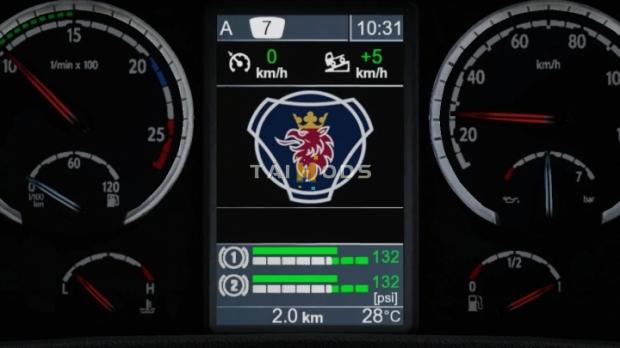 ETS2 - Scania R & Streamline Realistic Dashboard Computer V1.1 (1.42.x)