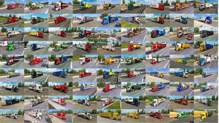 ETS2 - Painted Truck Traffic Pack V13.3.1 (1.41.x)