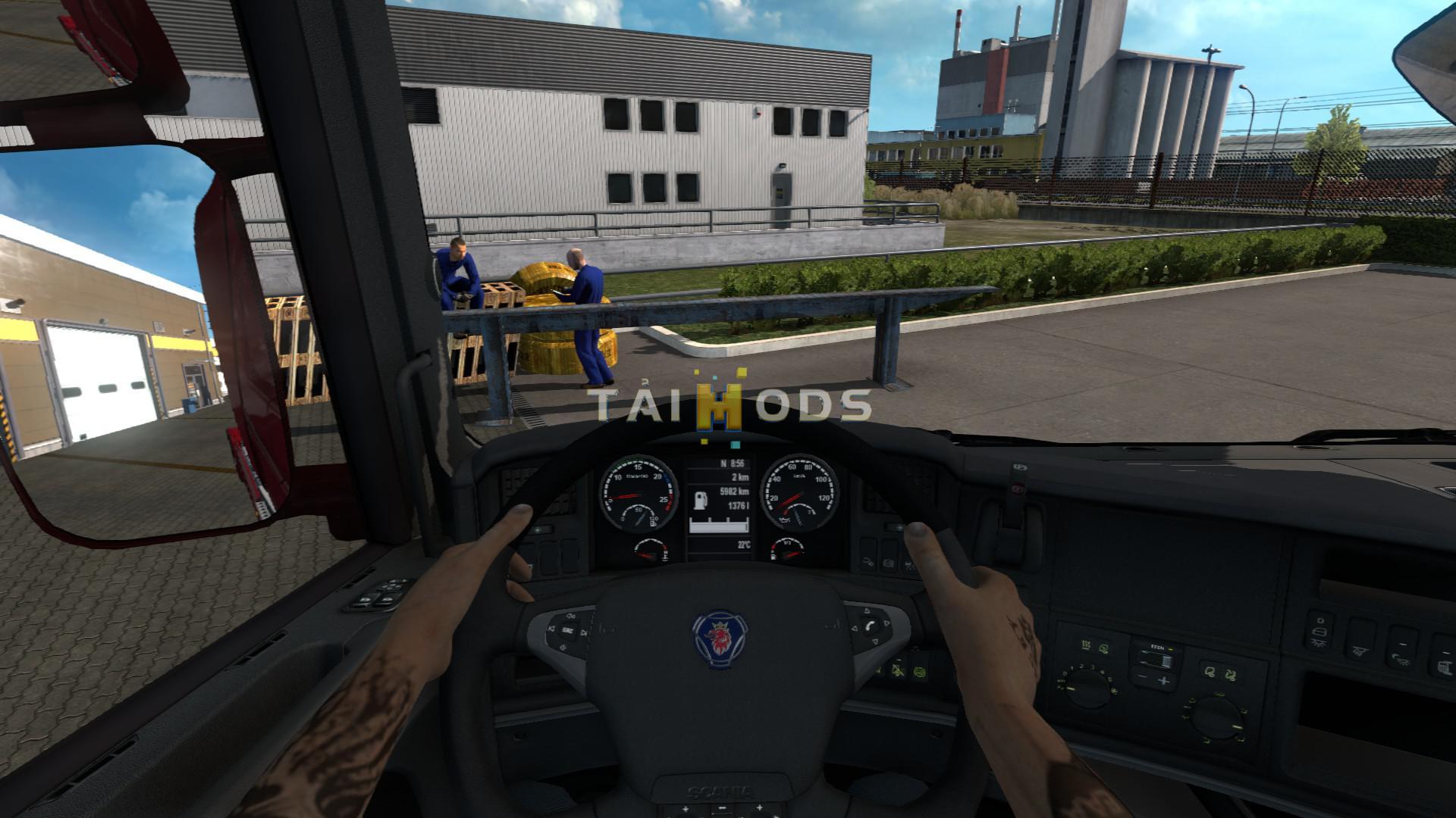 ETS2 - Animated Hands for Driver (1.39.x)