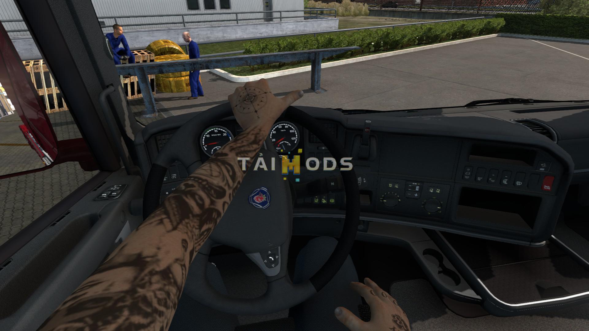 ETS2 - Animated Hands for Driver (1.39.x)