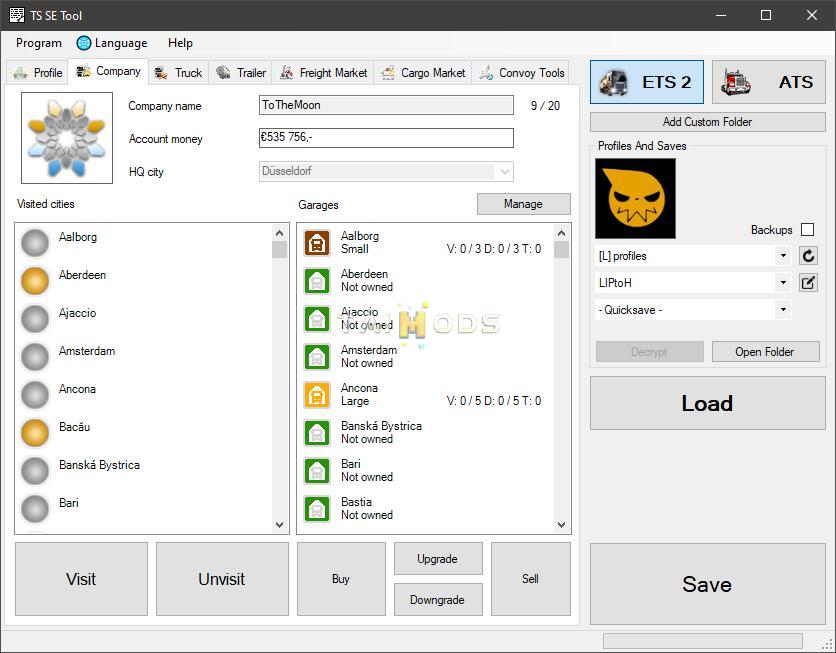 ETS2 - TS SaveEditor Tool V0.2.4.0 (1.38.x)