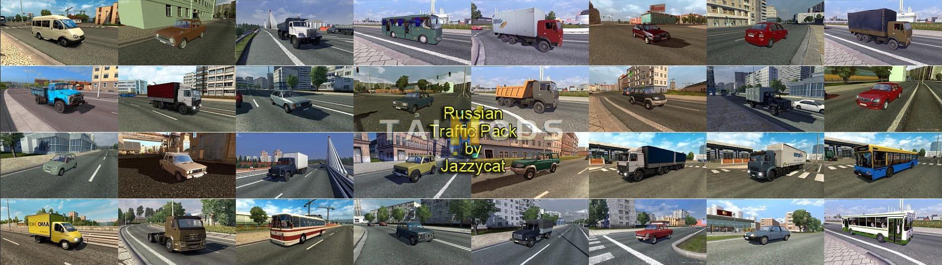 ETS2 - Russian Traffic Pack for Eastern Express V3.1.1 (1.39.x)
