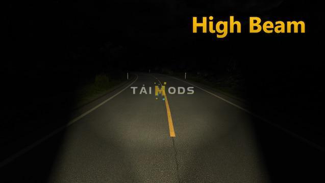 ETS2 - Realistic Headlights V2.2 (1.38.x)
