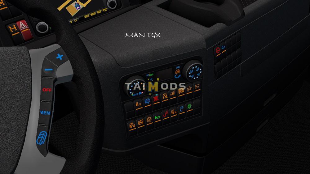 ETS2 - Man Tgx And Tgx Euro 6 Dashboard Colors V1.0 (1.38.x)