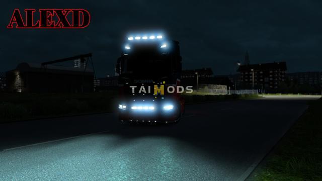 ETS2 - Flare And 5500 K Lights for All Trucks V1.6 (1.38.x)