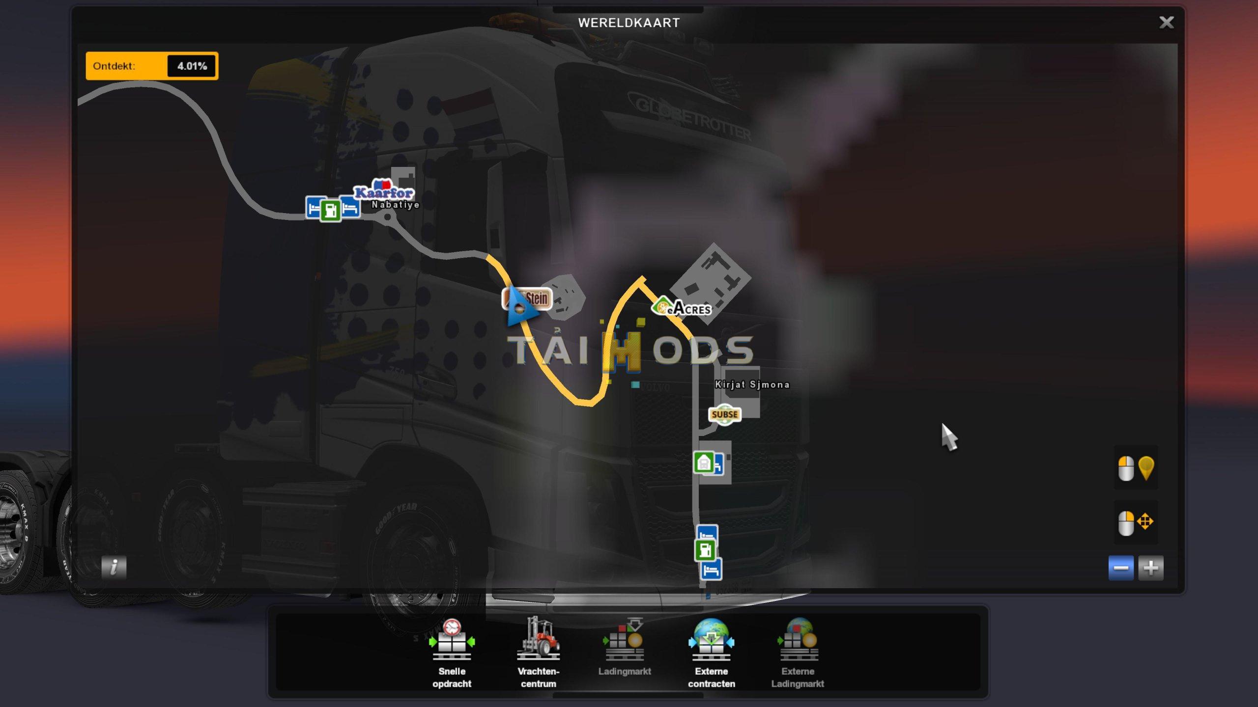 ETS2 - Promods V2.46 Addon: Israel - Lebanon Open Border V3.0 (1.37.x)