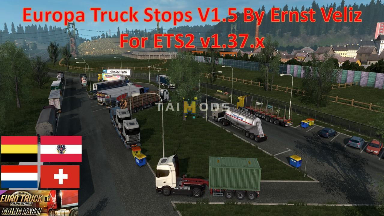 ETS2 - Europea Truck Stop Updated V1.50 (1.37.x)