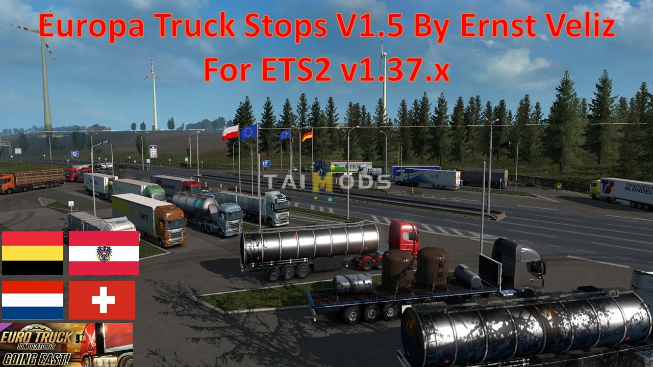 ETS2 - Europea Truck Stop Updated V1.50 (1.37.x)