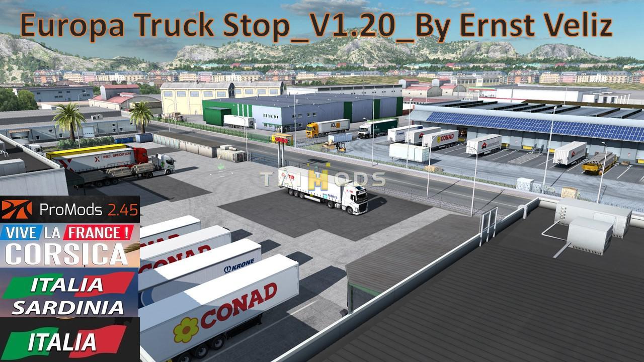 ETS2 - Europa Truck Stops V1.20 (1.36.x) (1.35.x)