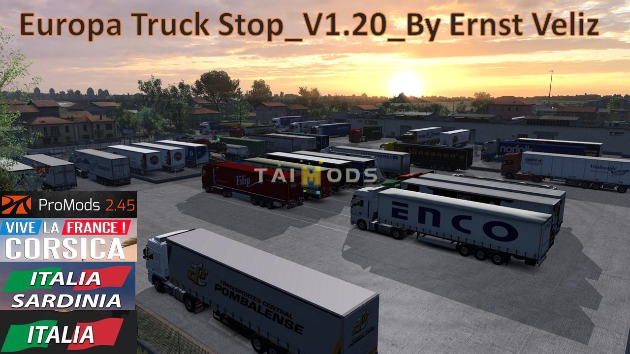 ETS2 - Europa Truck Stops V1.20 (1.36.x) (1.35.x)