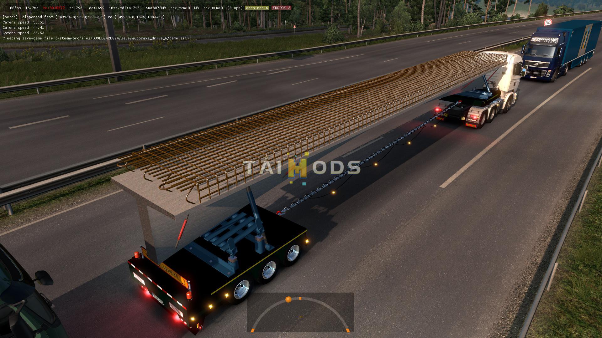 ETS2 - Trailers with Construction Structures in Traffic Mod (1.36.x)