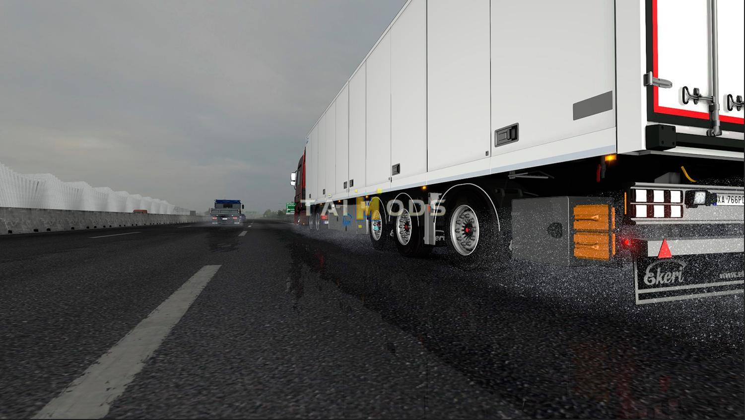 ETS2 - Realistic Rain V3.1.1 (1.36.x)