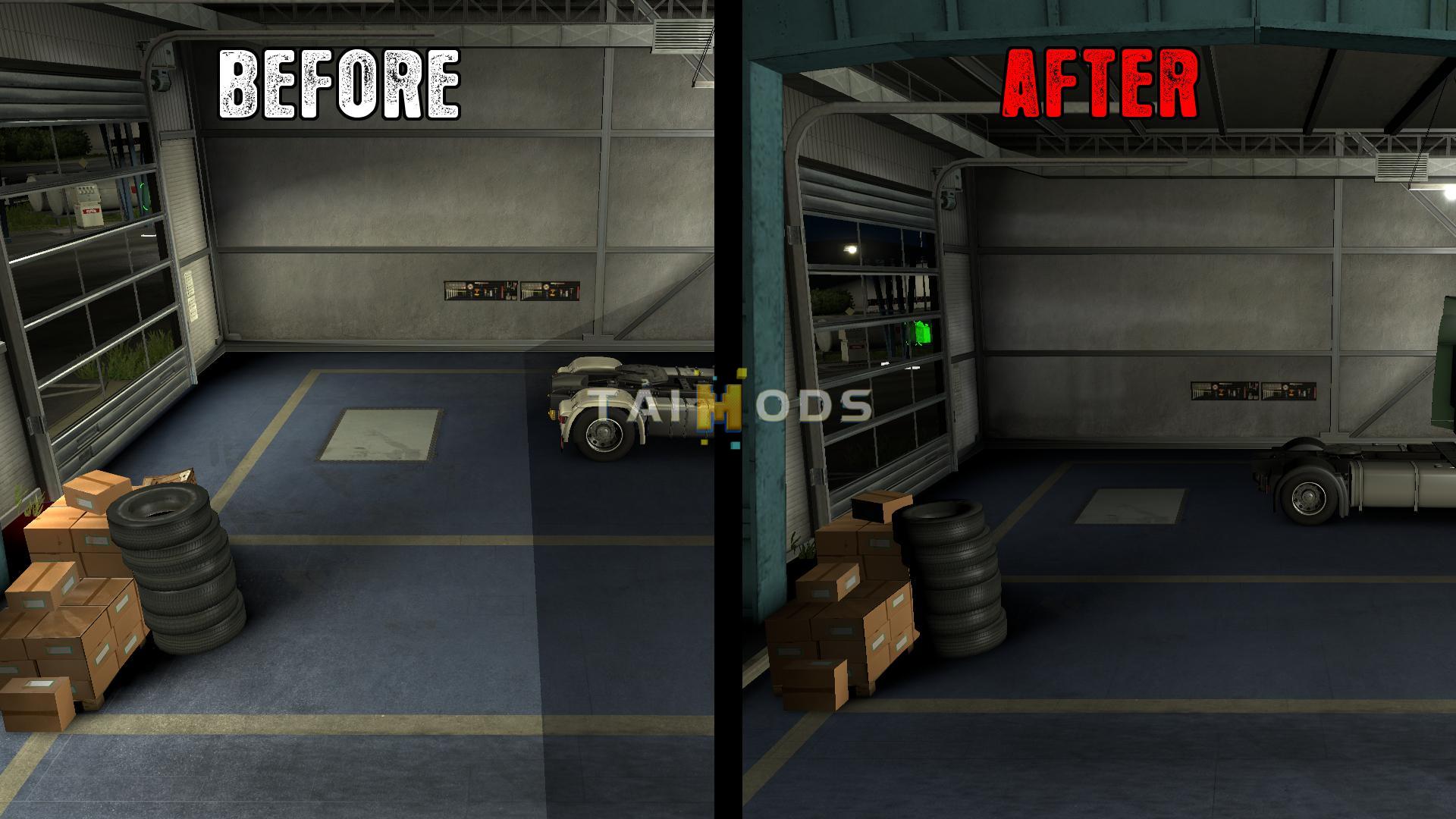 ETS2 - Improved Big Garage V1.3 (1.36.x)