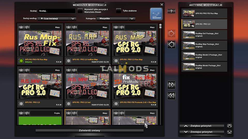 ETS2 - Gps Ps Rg Pro Fix Rus Map V2.0 (1.35.X)