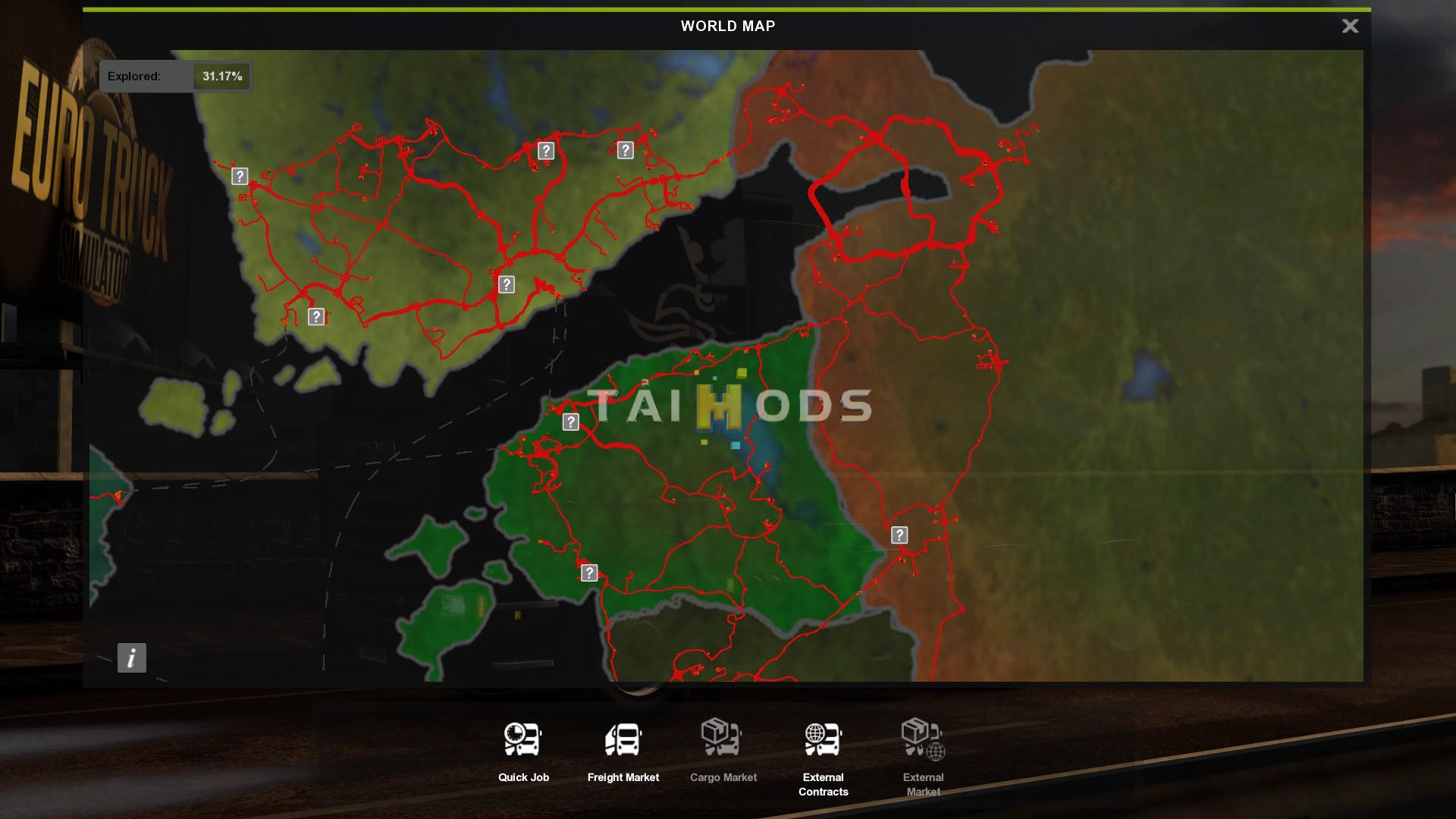 ETS2 - Hoi 4 Map Colored V1.0 (1.35.X)