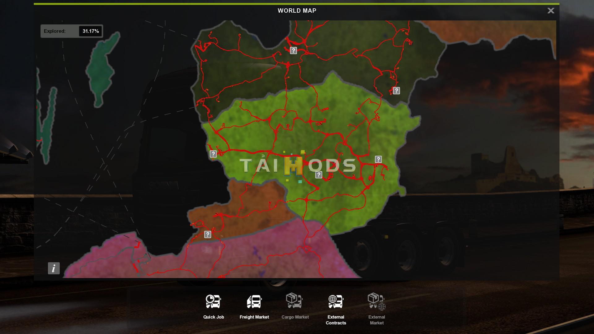 ETS2 - Hoi 4 Map Colored V1.0 (1.35.X)