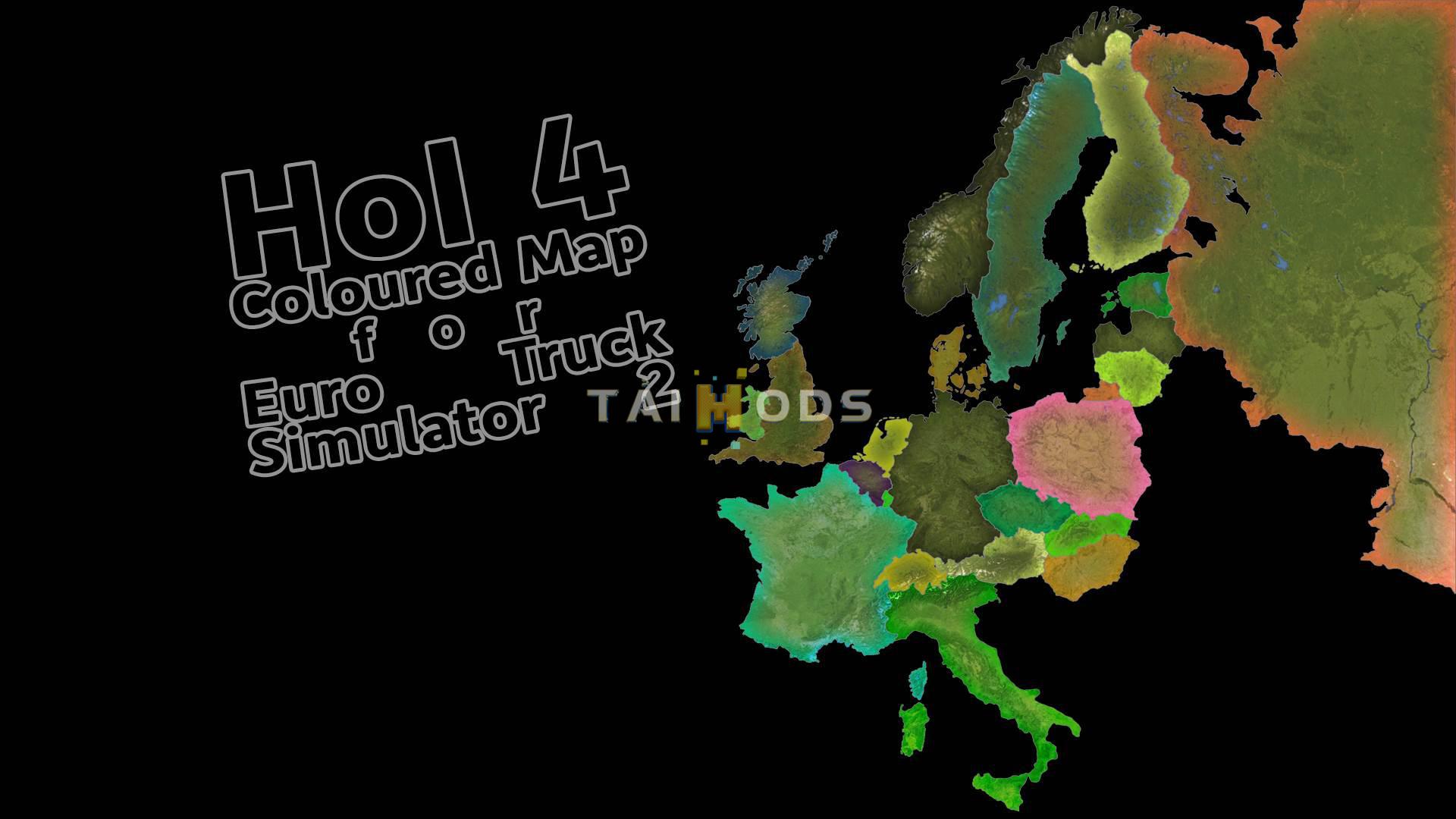 ETS2 - Hoi 4 Map Colored V1.0 (1.35.X)