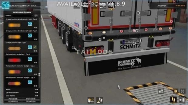 MOD ETS2 – Phụ Tùng ETS2 - SCS Trailer Tuning Pack v1.8.9 (1.46.x)