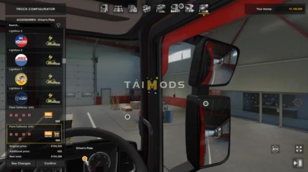 MOD ETS2 – Phụ Tùng ETS2 - Scania NG Side Window Deflector V1.2 (1.46.x)