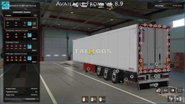 MOD ETS2 – Phụ Tùng ETS2 - SCS Trailer Tuning Pack v1.8.9 (1.46.x)