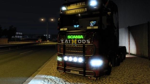 MOD ETS2 – Phụ Tùng ETS2 - Scania Front Badge Led V1.2 (1.44.x)