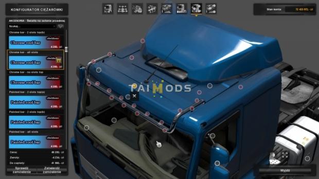 MOD ETS2 – Phụ Tùng ETS2 - Roofbar for Renault Premium (1.43.x)