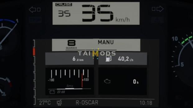 MOD ETS2 – Phụ Tùng ETS2 - Renault T Realistic Dashboard Computer (1.42.x)