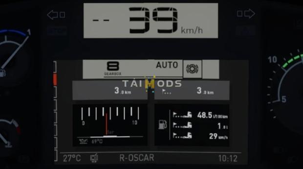ETS2 - Renault T (+Evolution) Realistic Dashboard Computer (1.42.x)