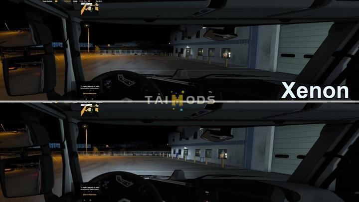 ETS2 - Headlight Options (Led + Xenon) for New Light System (1.41.x)