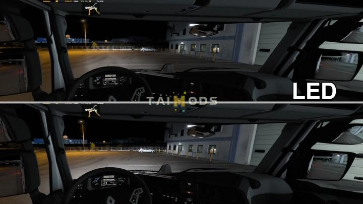 ETS2 - Headlight Options (Led + Xenon) for New Light System (1.41.x)