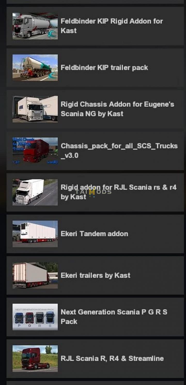 ETS2 - Feldbinder KIP Rigid Addon for Tandem Addon V1.5 (1.40.x)