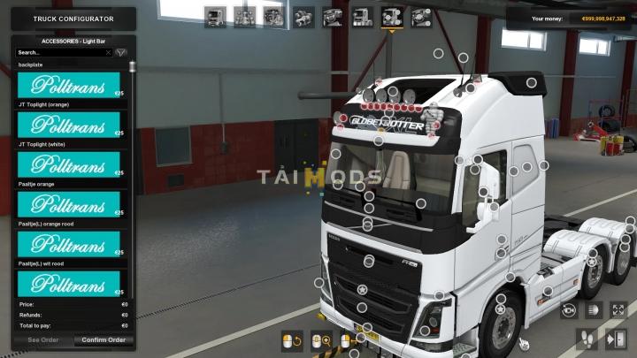 ETS2 - Slots for the Volvo FH2012 V1.0 (1.40.x)
