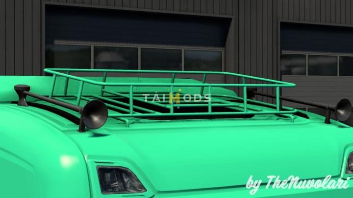 MOD ETS2 – Phụ Tùng ETS2 - Painted and Chrome Roofracks for Scania Next-Gen V1.0 (1.40.x)