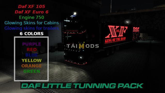 MOD ETS2 – Phụ Tùng ETS2 - Daf XF 105 and Daf Euro 6 Little Tuning (1.40.x)
