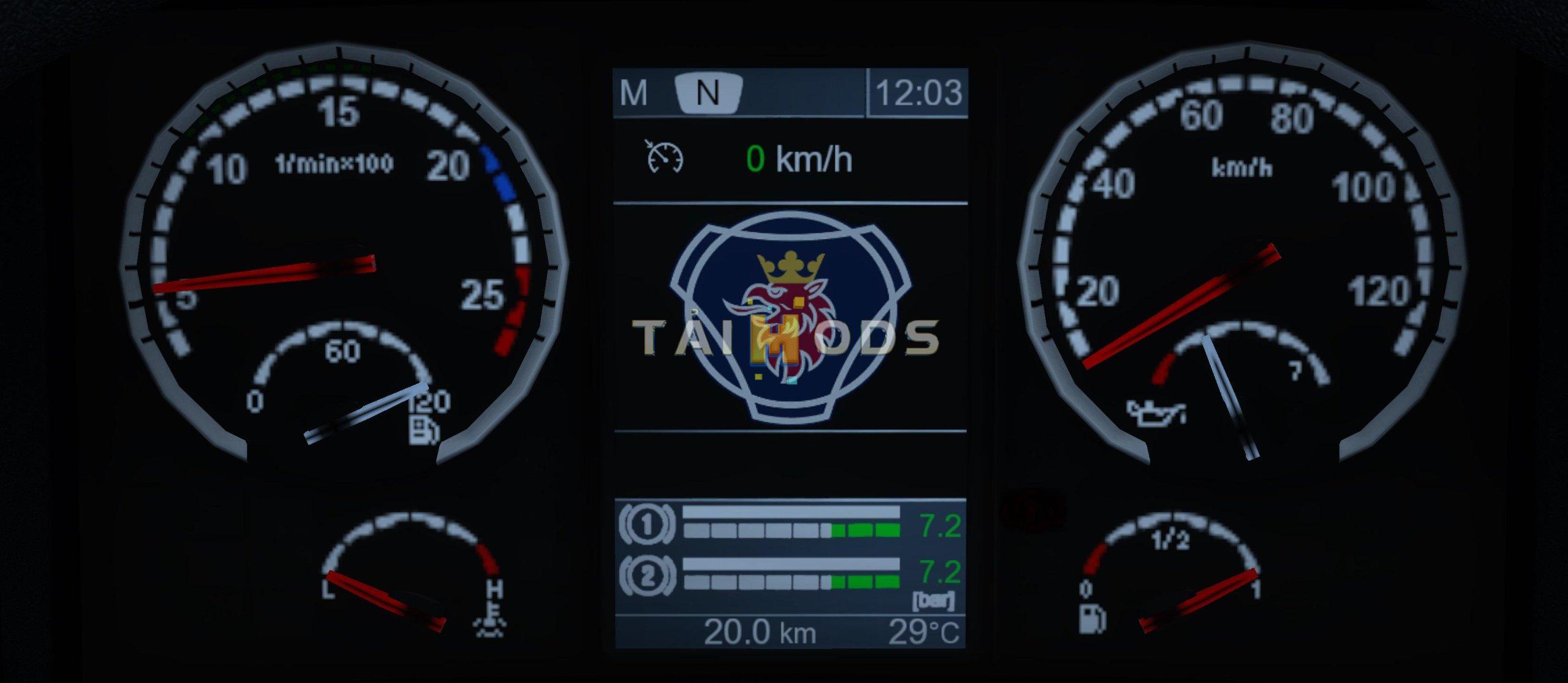 ETS2 - Realistic Scania Dashboard Computer (1.40.x)