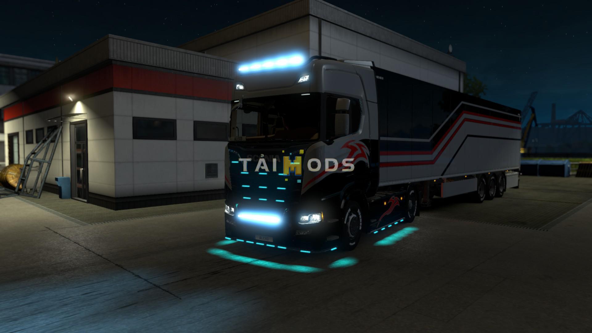 MOD ETS2 – Phụ Tùng ETS2 - Flare And 10.000 K Lights for All Trucks V1.13 (1.39.x)